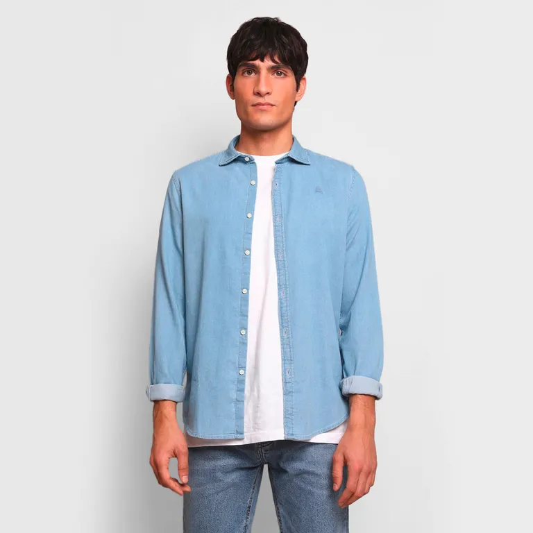 Camisa Denim Hombre