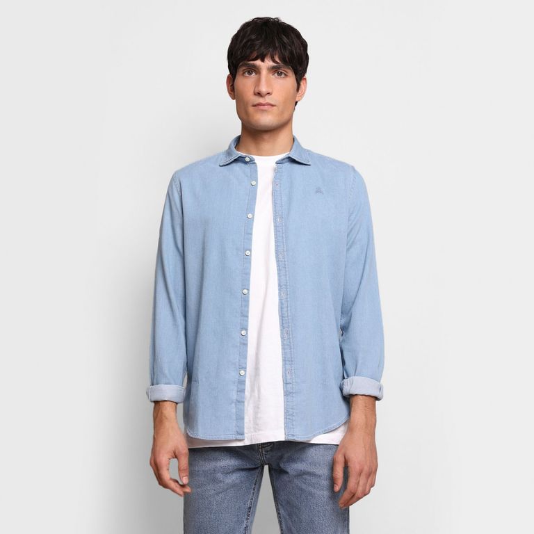 Camisa Denim Hombre