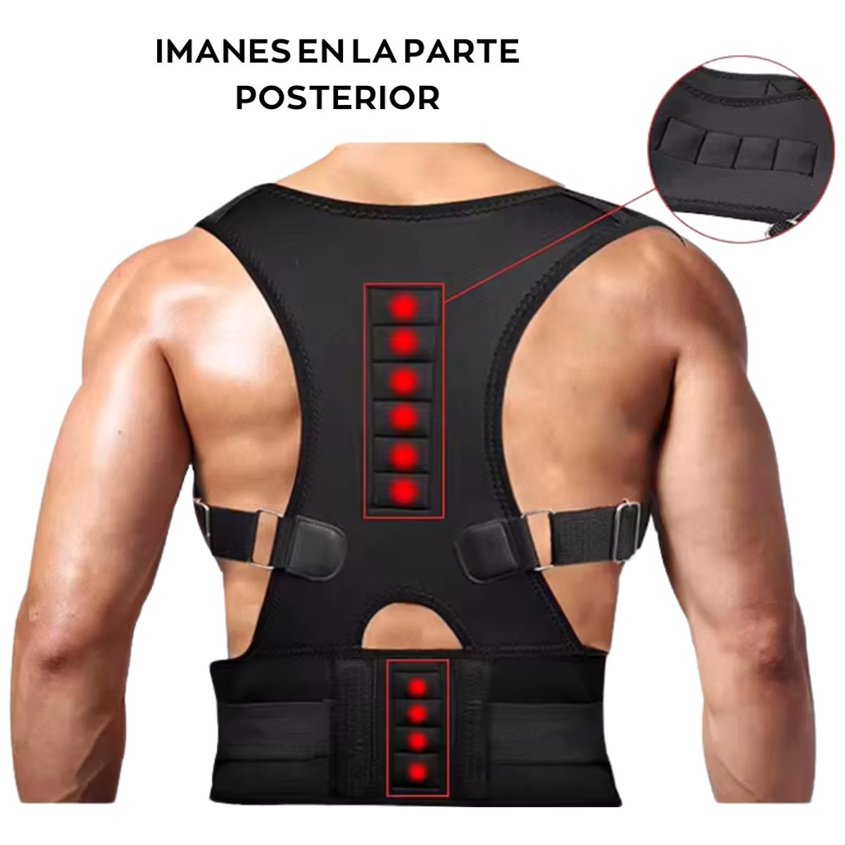 GENERICO - Faja Hombre Lumbar Trabajo Correcion Postura Espalda Pesado