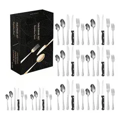 EVERSO - Set 48 Piezas Cubiertos Cuchillería Acero Inoxidable