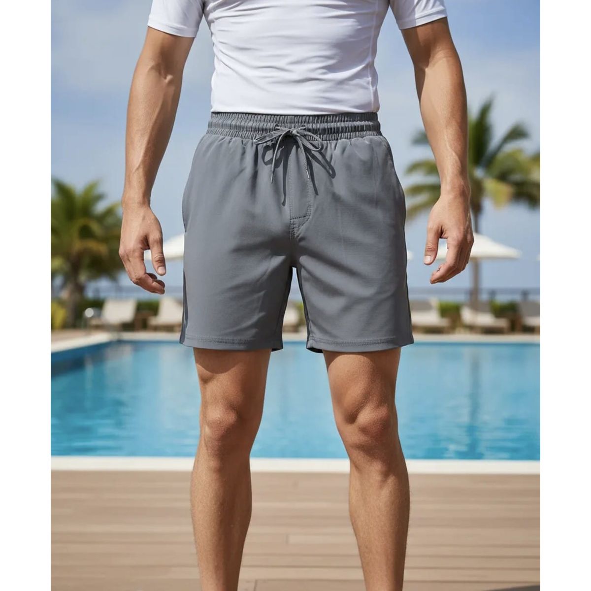 BLUE MOUNTAIN - shorts Hombre Deportivo Secado Rápido + Spandex