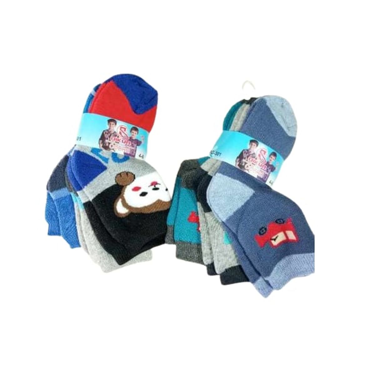 GENERICO - Pack 6 pares de calcetines invierno para niños 4 años a 6 años