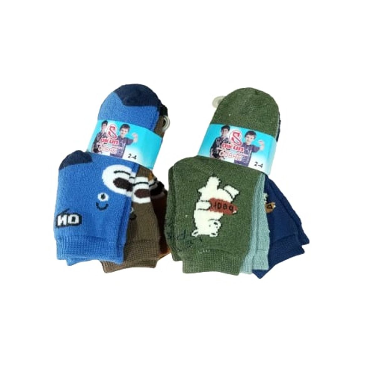 GENERICO - Pack 6 pares de calcetines invierno para niños 2 años a 4 años