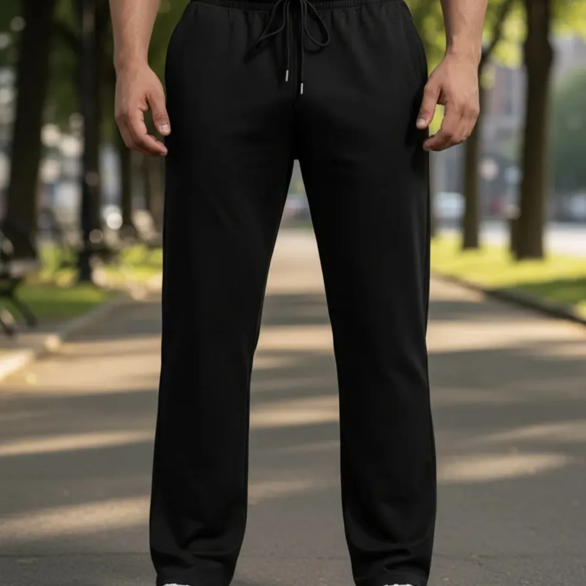 BLUE MOUNTAIN - Pantalón Buzo Hombre Recto 100% Algodon