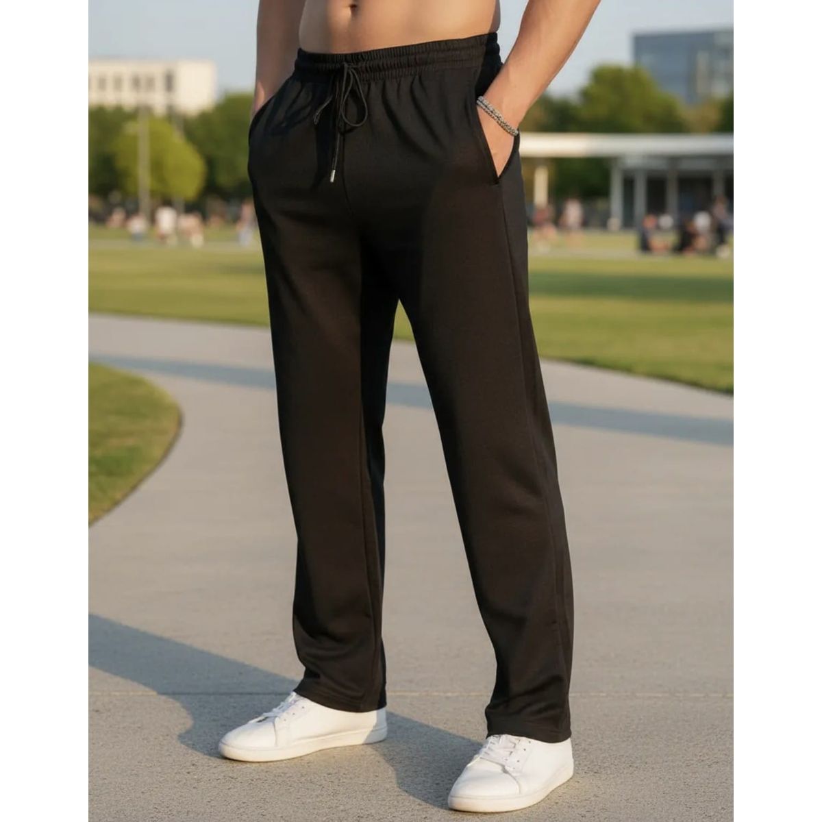 BLUE MOUNTAIN - Pantalón Buzo Hombre Recto 100% Algodon