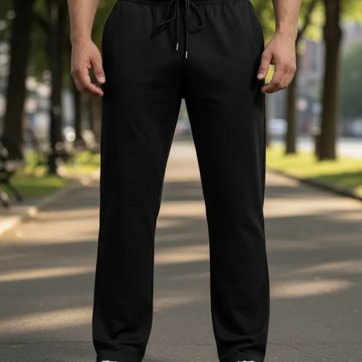 BLUE MOUNTAIN - Pantalón Buzo Hombre Recto 100% Algodon