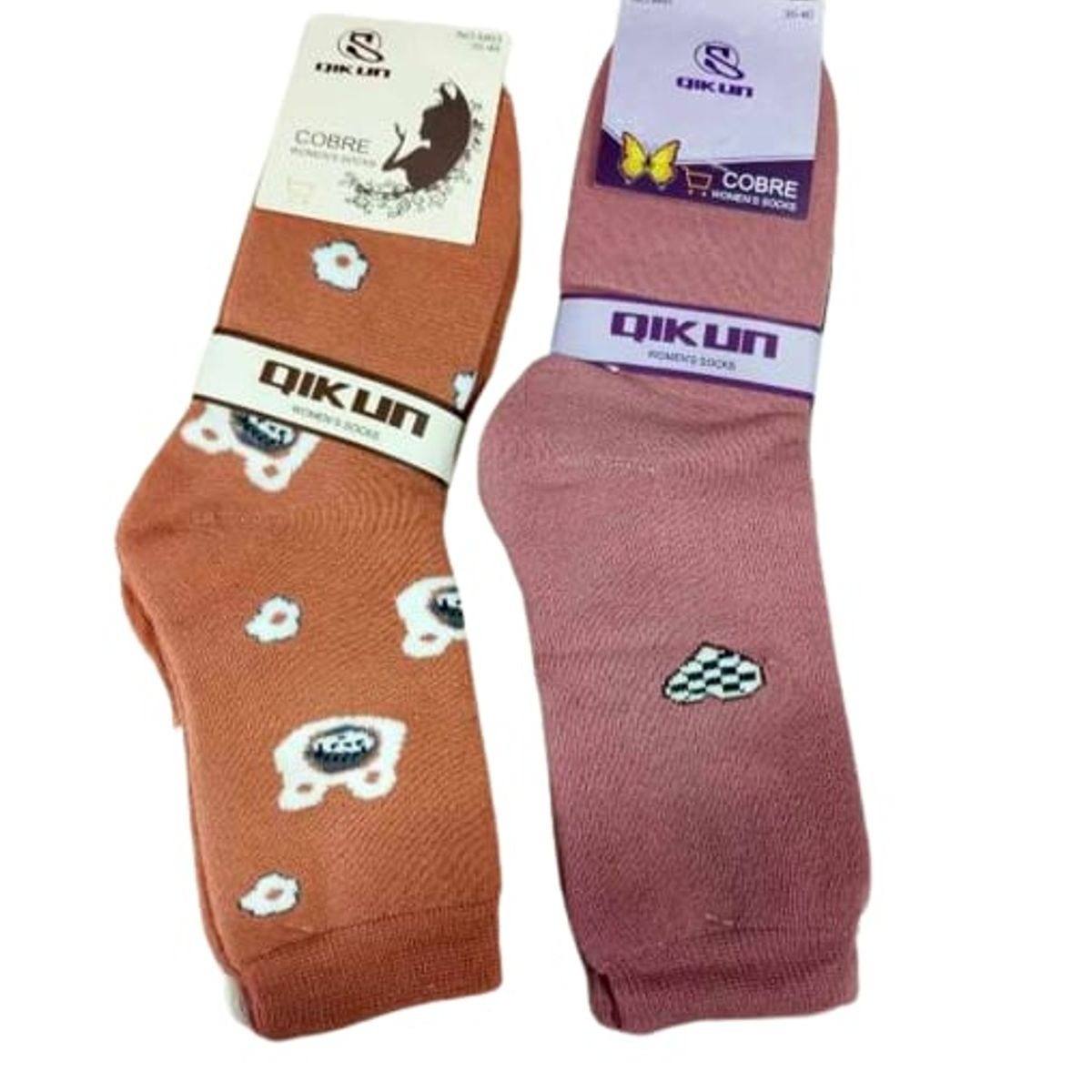 GENERICO - Pack 4 pares calcetines invierno con toalla mujer