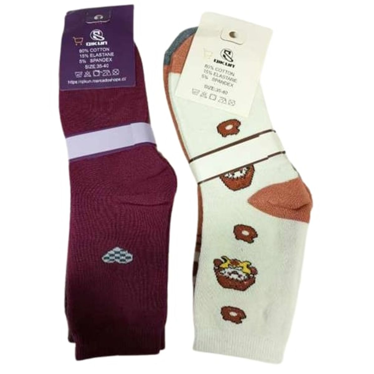 GENERICO - Pack 4 pares calcetines invierno con toalla mujer