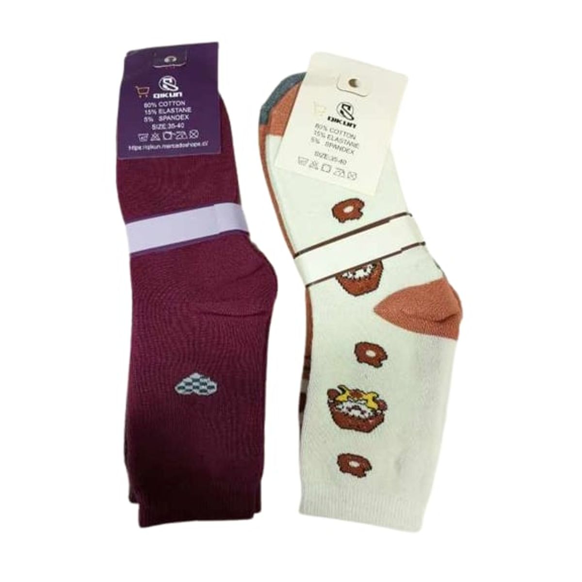 GENERICO - Pack 4 pares calcetines invierno con toalla mujer