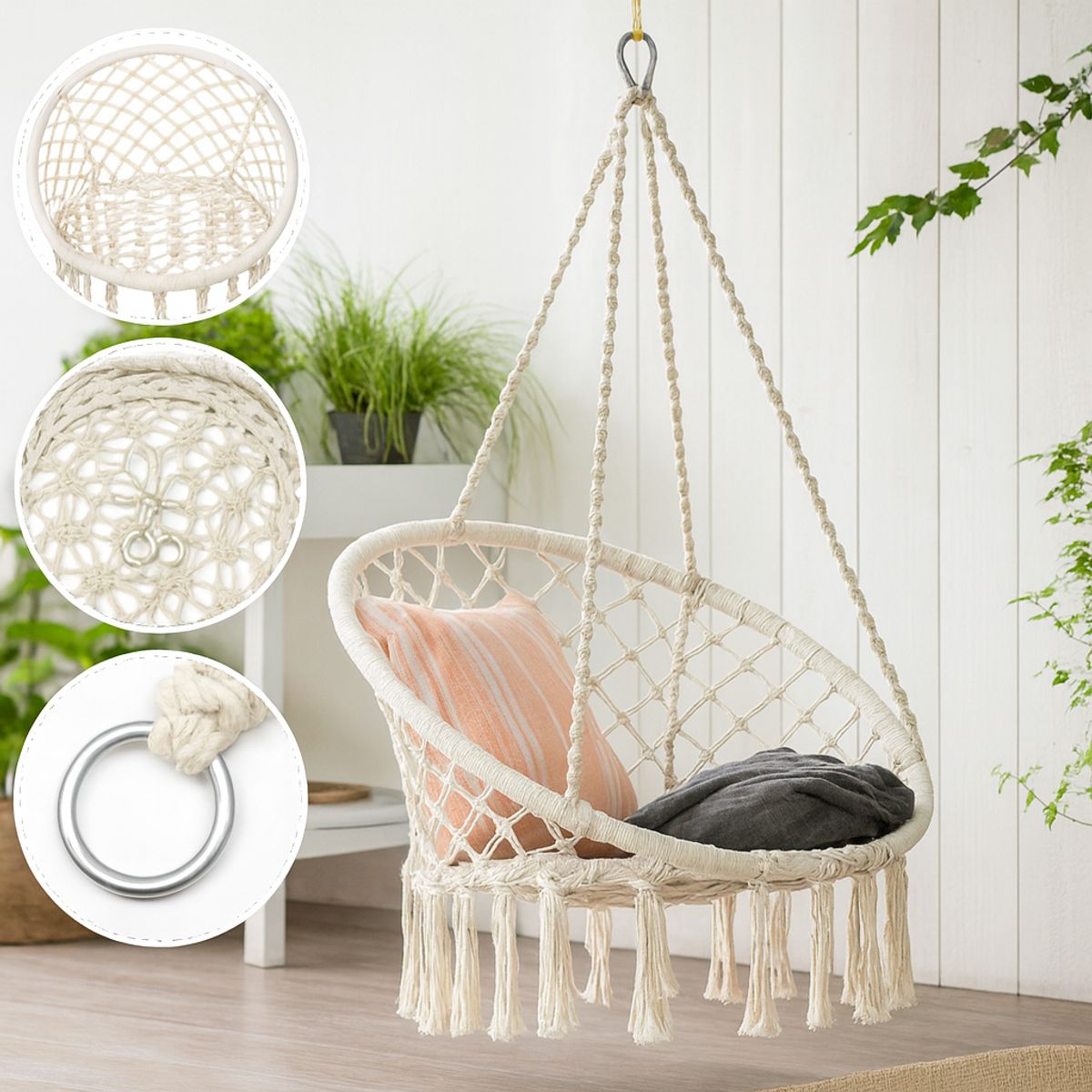 MOVI - Silla Hamaca Colgante para Jardín o Balcón