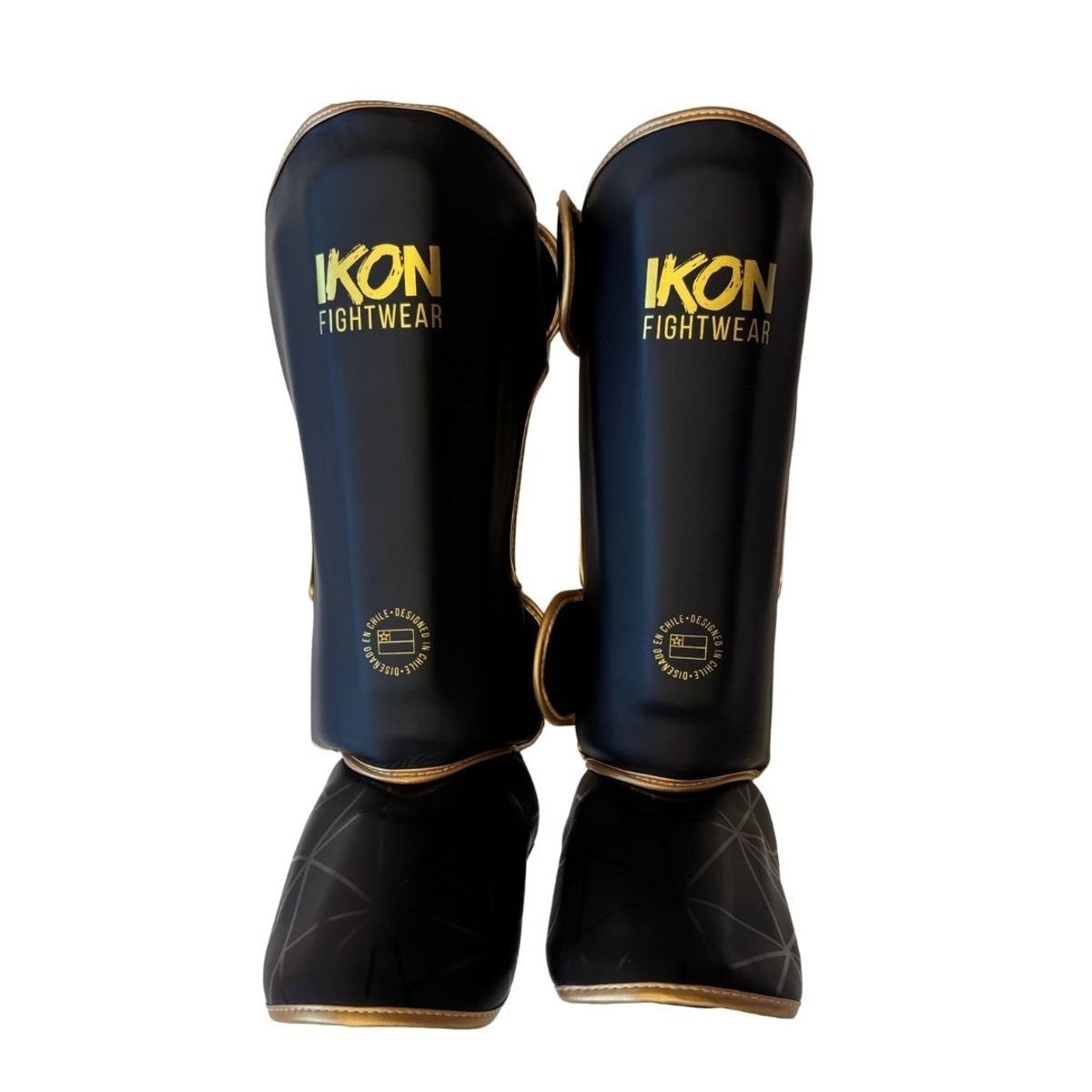 IKON - Canilleras Kickboxing Negras Ikon Fightwear