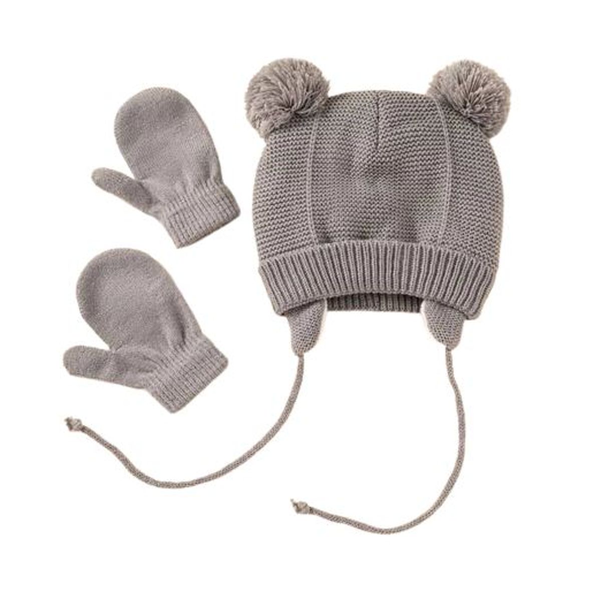 GENERICO - Set gorro y guantes para bebe 2 meses a 12 meses.