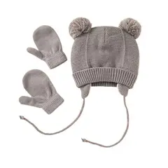 GENERICO - Set gorro y guantes para bebe 2 meses a 12 meses.