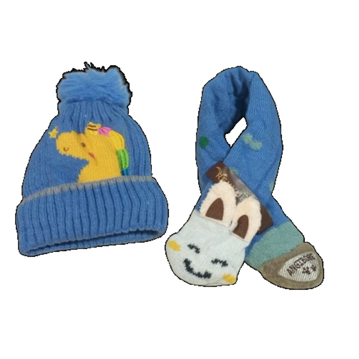 GENERICO - Set gorro y bufanda para niños 2 años a 6 años