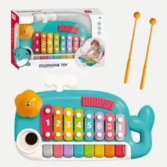 JUMP KIDS - Juguete Xilófono Piano 5 en 1 Bebé Niña Niño Interactivo Notas Multicolor