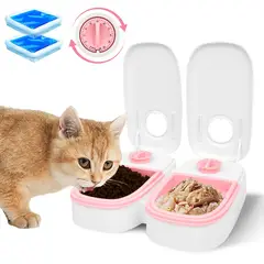 AIZO - 2 Plato De Comida Automatico Temporizador Para Perros Gatos