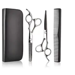 GENERICO - Set De Tijeras Esculpir Pelo Entresacadora Corta Pelo 3pcs