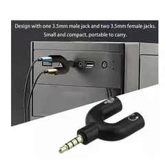 GENERICO - Adaptador audio 35mm Plug Microfono Audifono Ps4