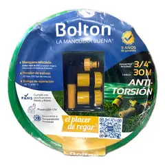 BOLTON - Manguera Reforzada Anti-torsión 3/4 30 Mt Verde Verde