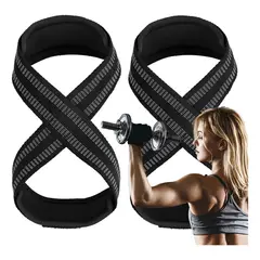 KUANGYE - Correas Levantamiento Muñequeras Lifting Straps Figura De 8