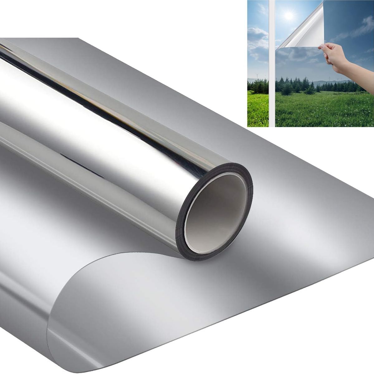 KUANGYE - Pelicula Para Vidrios Película Reflectiva Tipo Espejo 6m X 1m