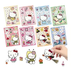 GENERICO - 8 Stickers Gato Pegatinas Armarbles Tierno