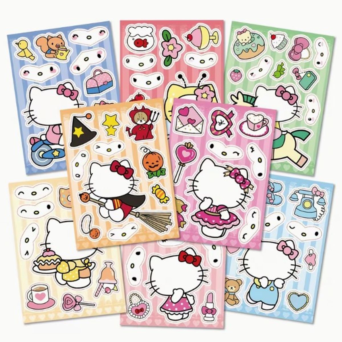 GENERICO - 8 Stickers Gato Pegatinas Armarbles Tierno
