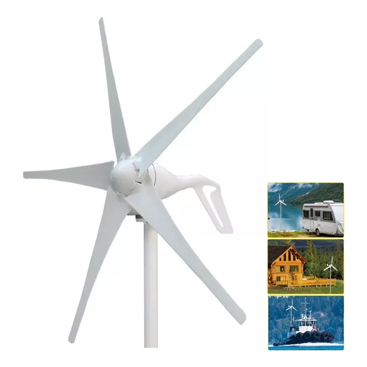 KUANGYE - Kit De Generador De Turbina Eólica De 400w 24v Con 5 Aspas
