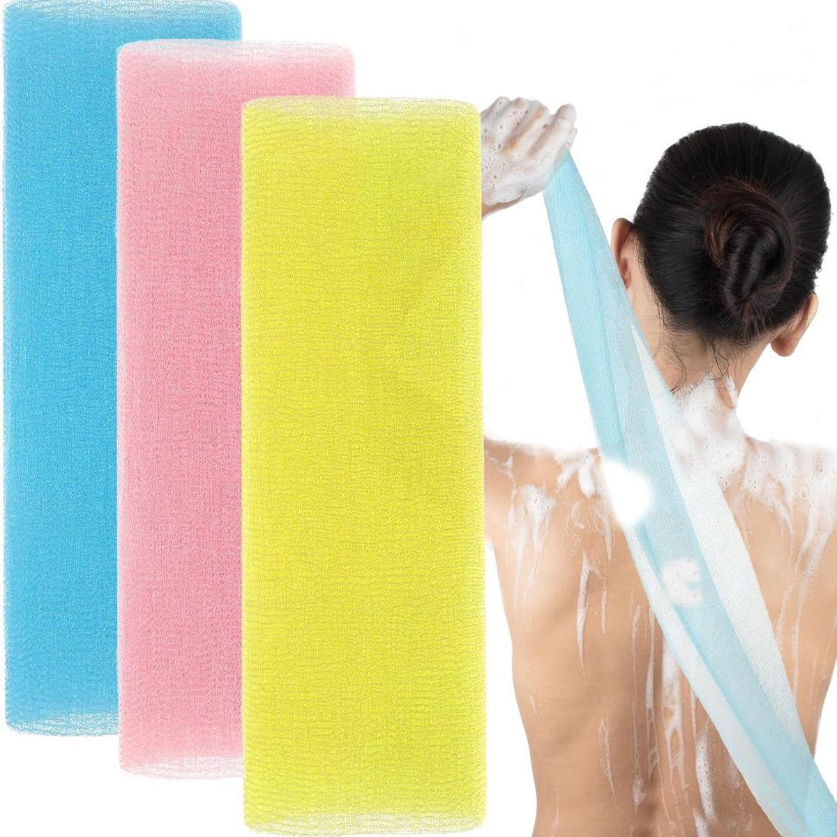 EINICIO - 3pcs Toalla Elástica Ponjita Elimina Impurezas Exfoliante