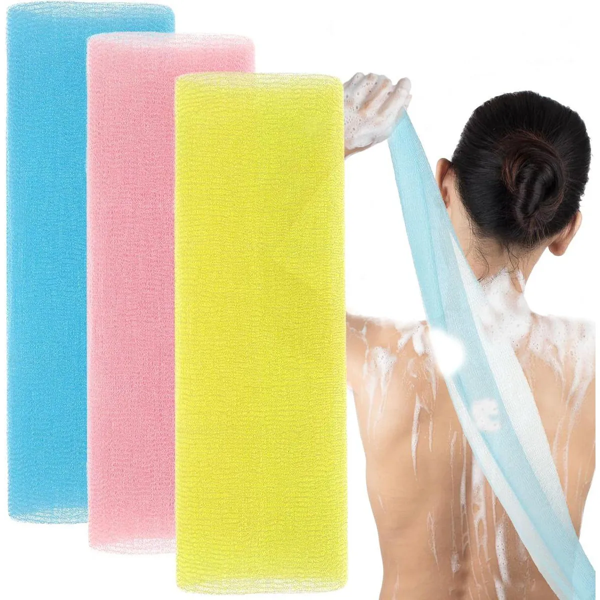 EINICIO - 3pcs Toalla Elástica Ponjita Elimina Impurezas Exfoliante