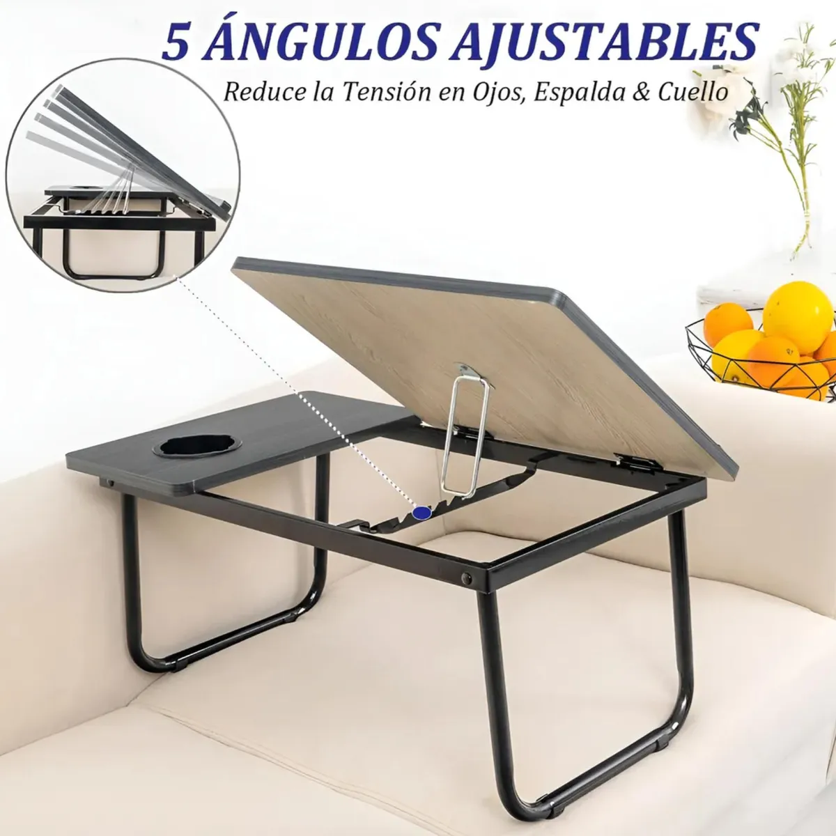 ATURE - Mesa Plegable Ajustable Para Laptop Con Patas Plegables