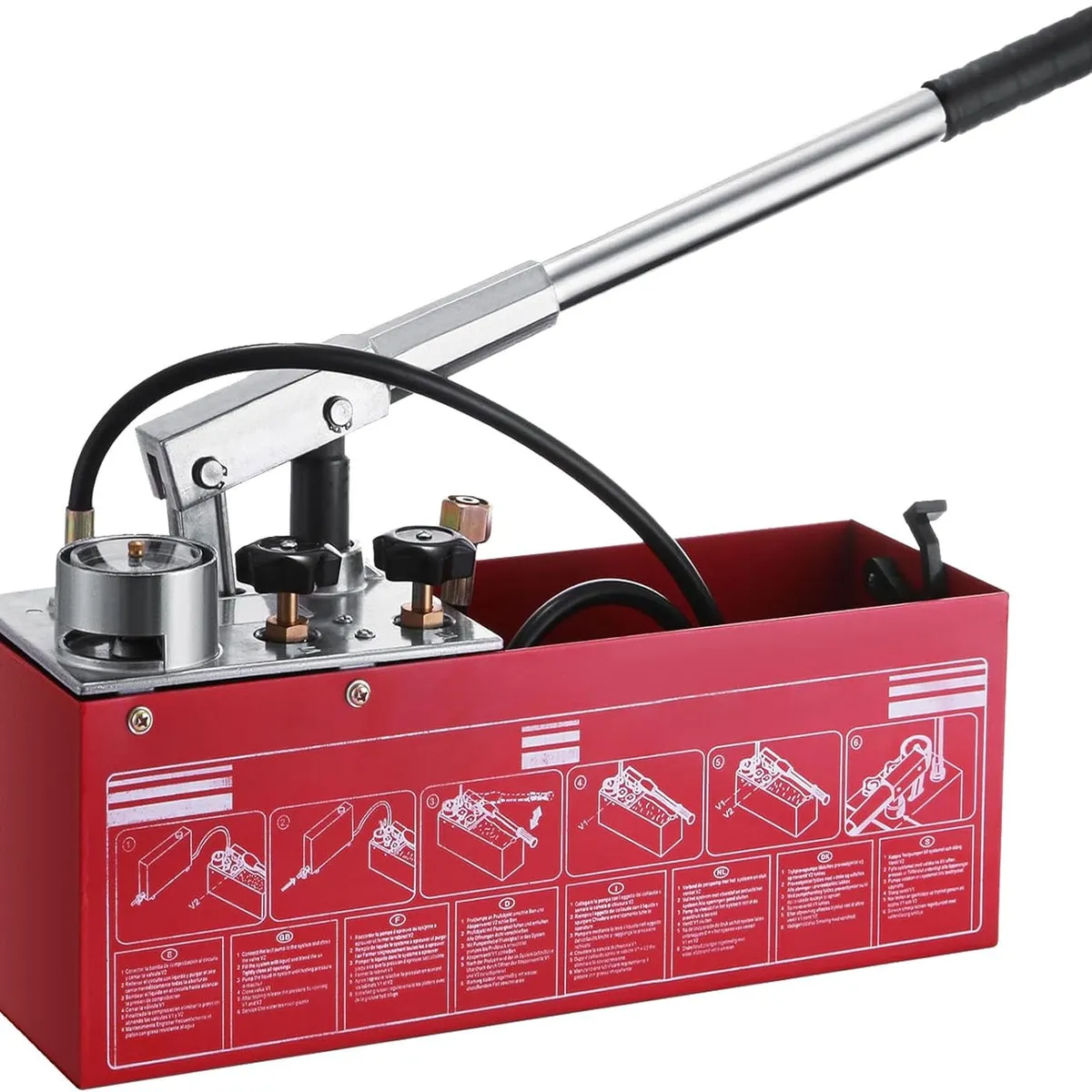 KUANGYE - Bomba Manual Prueba De Presión Hidráulica 0-60bar 45 Ml/min