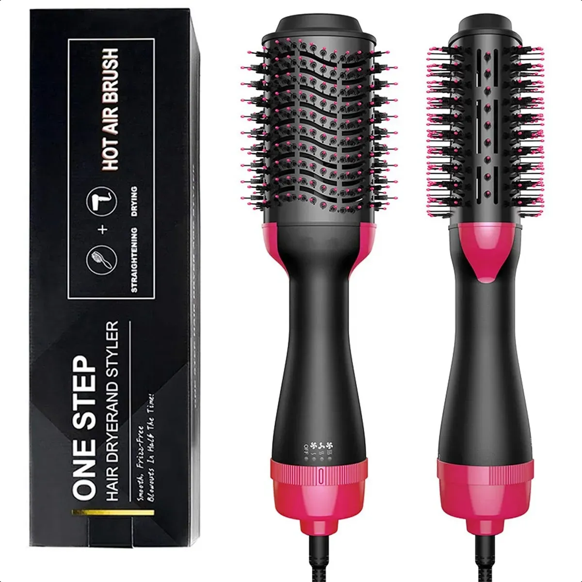 SUPERCENTER - Cepillo De Pelo De Aire Caliente 4 En 1, Secador De Cepillo