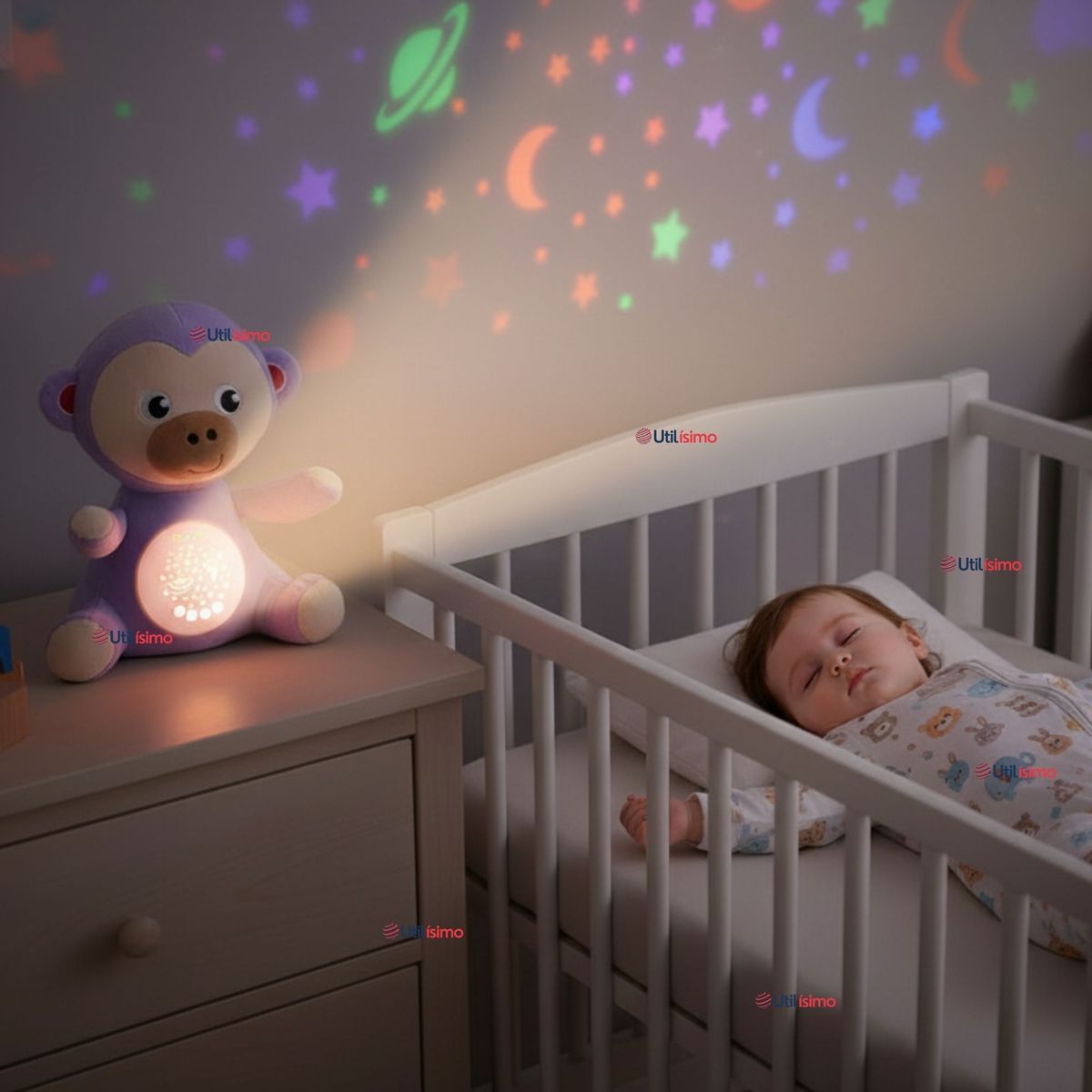 JUMP KIDS - Peluche Mono Espantacuco Con Luz Y Sonido para Niño o Niña