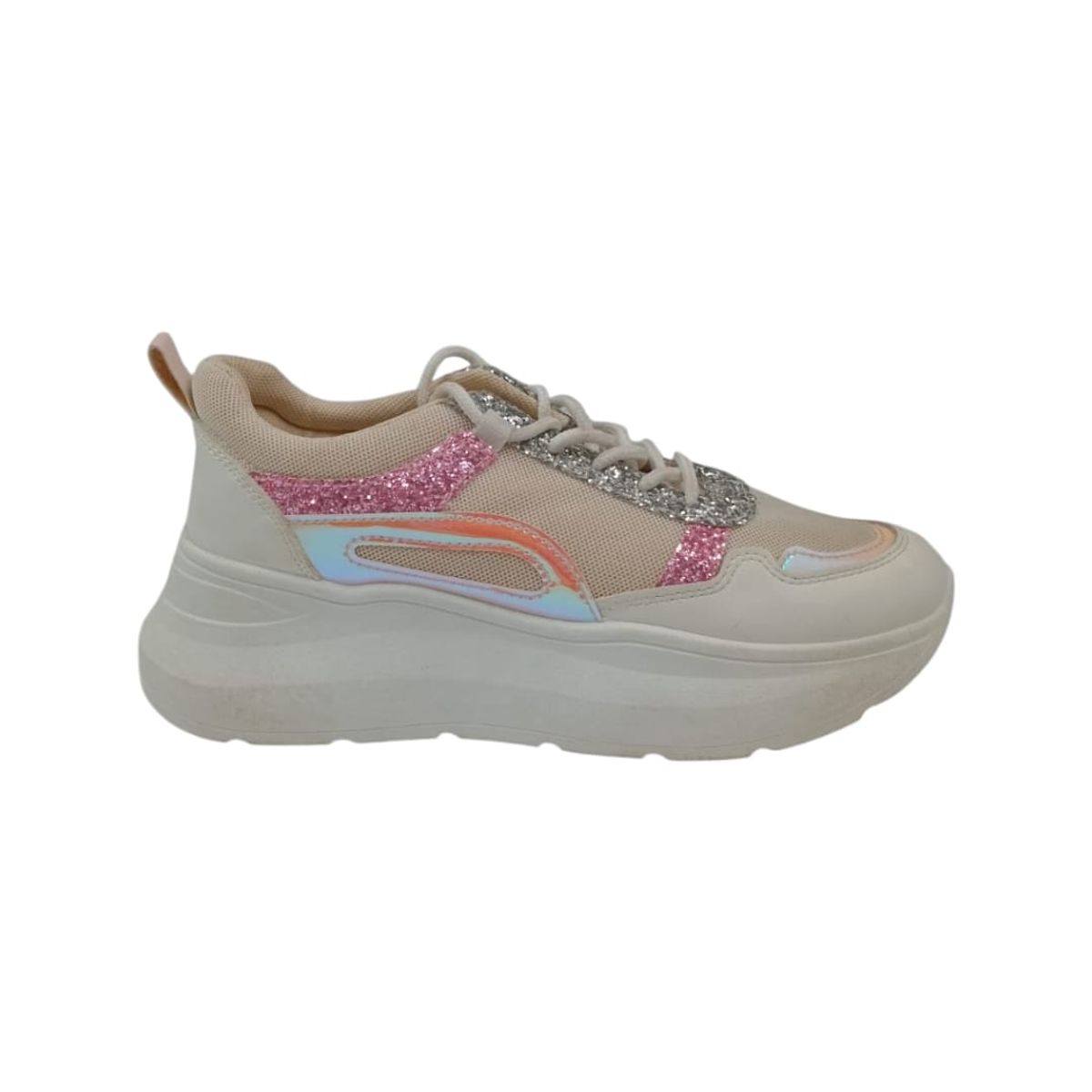 HERIEL - Zapatilla Rosa Plataforma Mujer