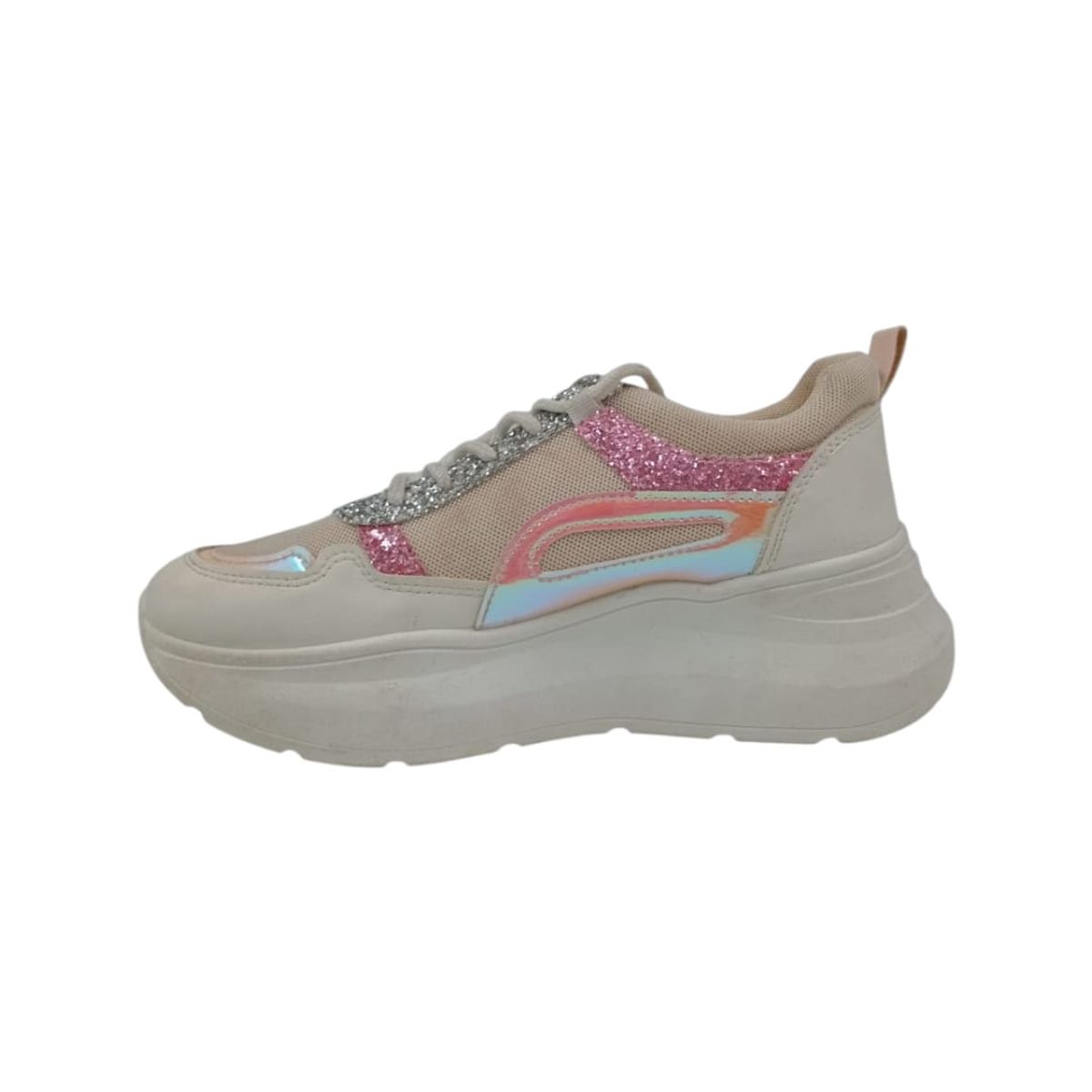 HERIEL - Zapatilla Rosa Plataforma Mujer