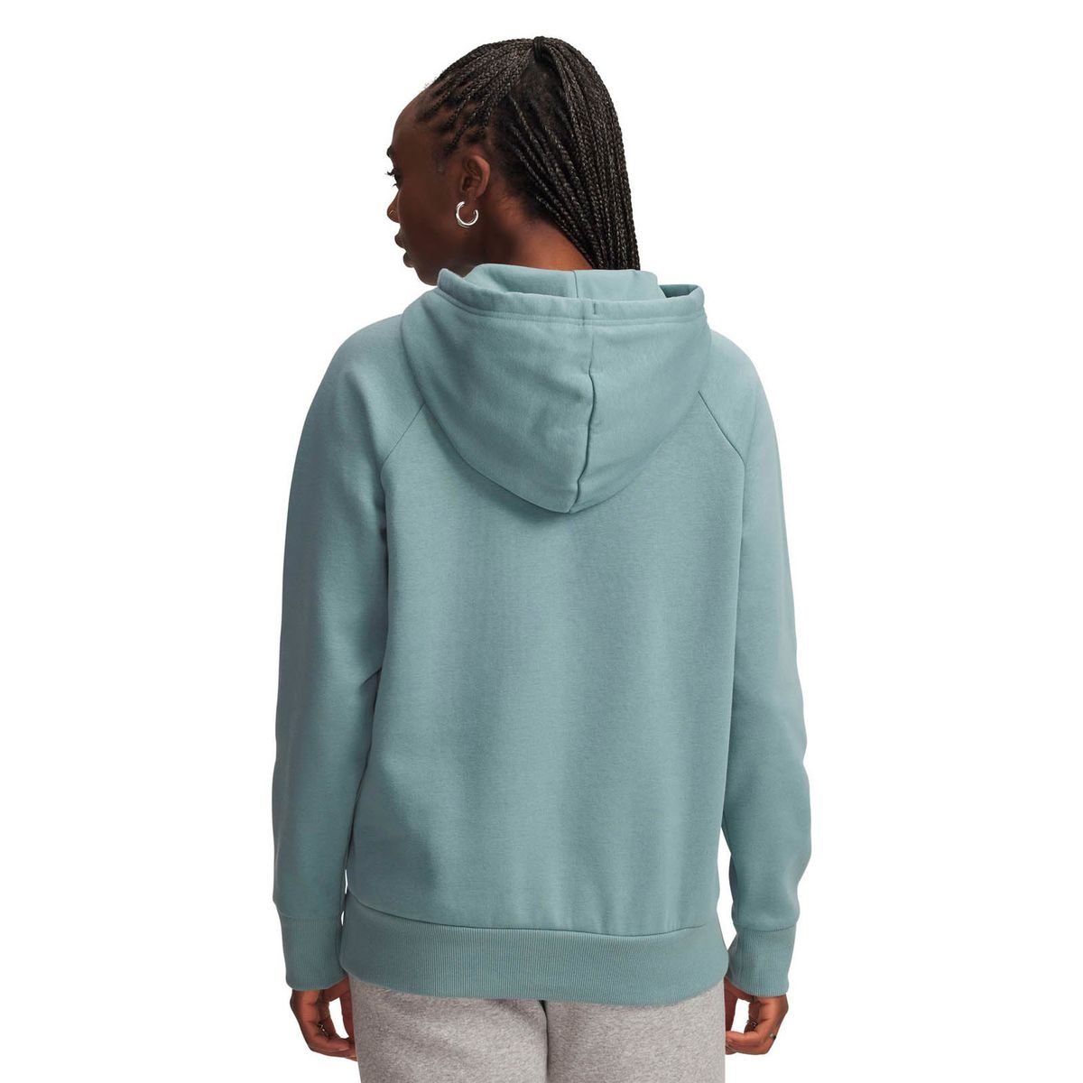 UNDER ARMOUR - Polerón Lifestyle mujer Rival Fleece Big Logo verde UNDER ARMOUR