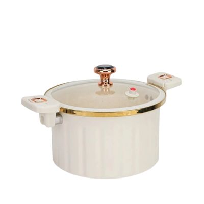 Imagen 2 del producto Olla de Micro Presión Roman - 10 Litros, 28 cm, Diseño Lujo Color Beige y Tapa de Vidrio