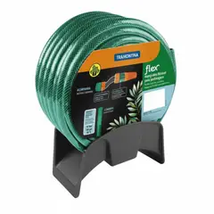 TRAMONTINA - Manguera Flex 12 15 Mts + Portamanguera + Acceso