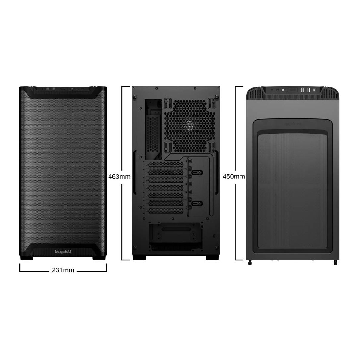 BE QUIET - Gabinete be quiet! PURE BASE 501 Airflow Window Black