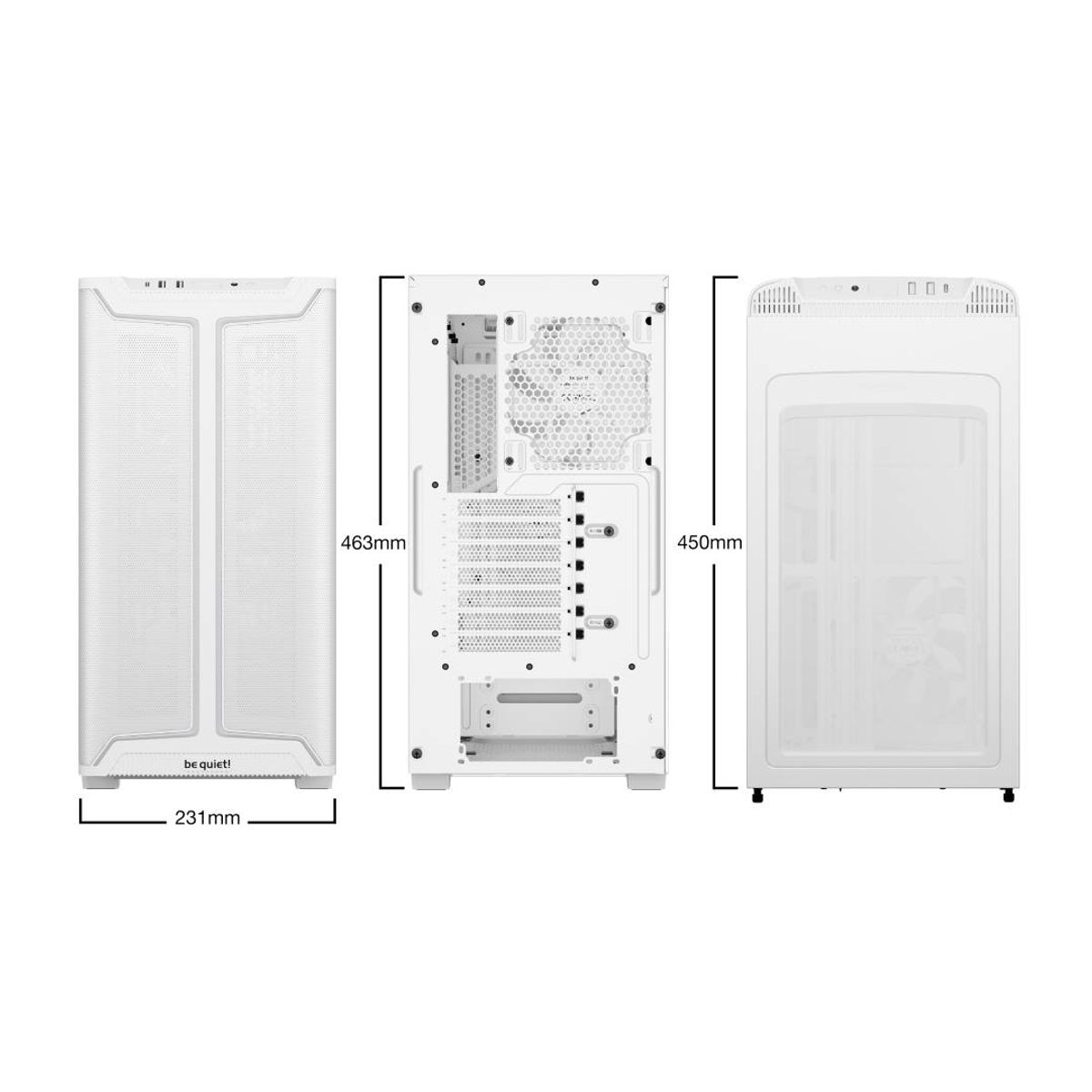 BE QUIET - Gabinete be quiet! PURE BASE 501 DX White