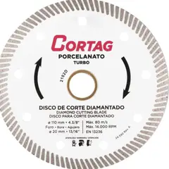 CORTAG - DISCO CORTE DIAMANTADO PORCELANATO 110MM