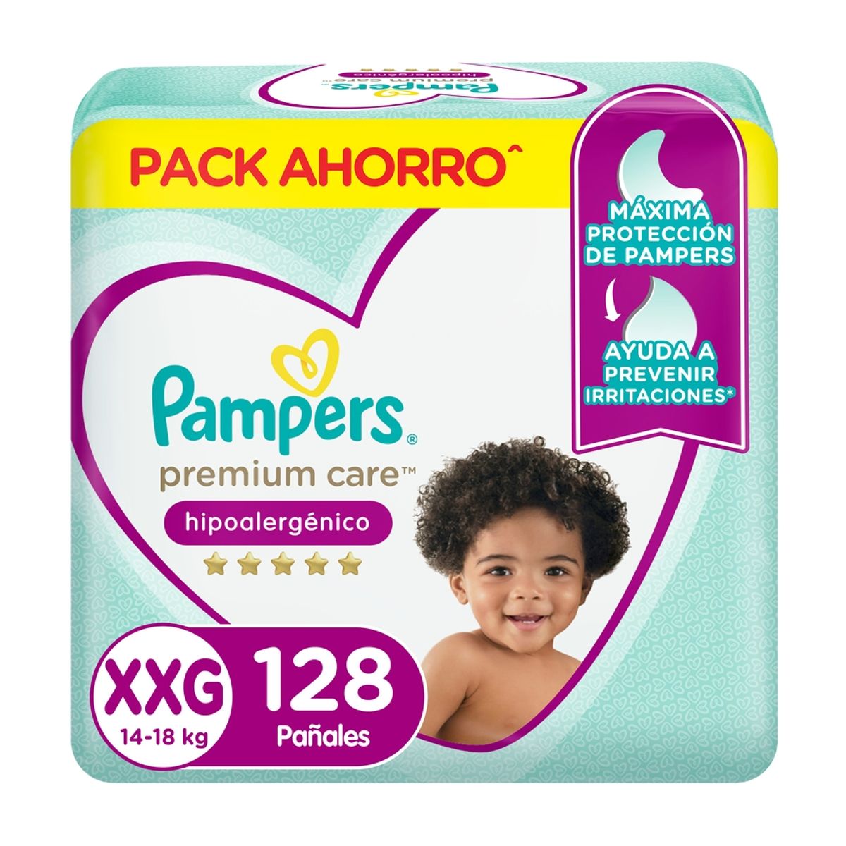 PAMPERS - Pañales Pampers Premium Care Talla XXG 128 Unidades