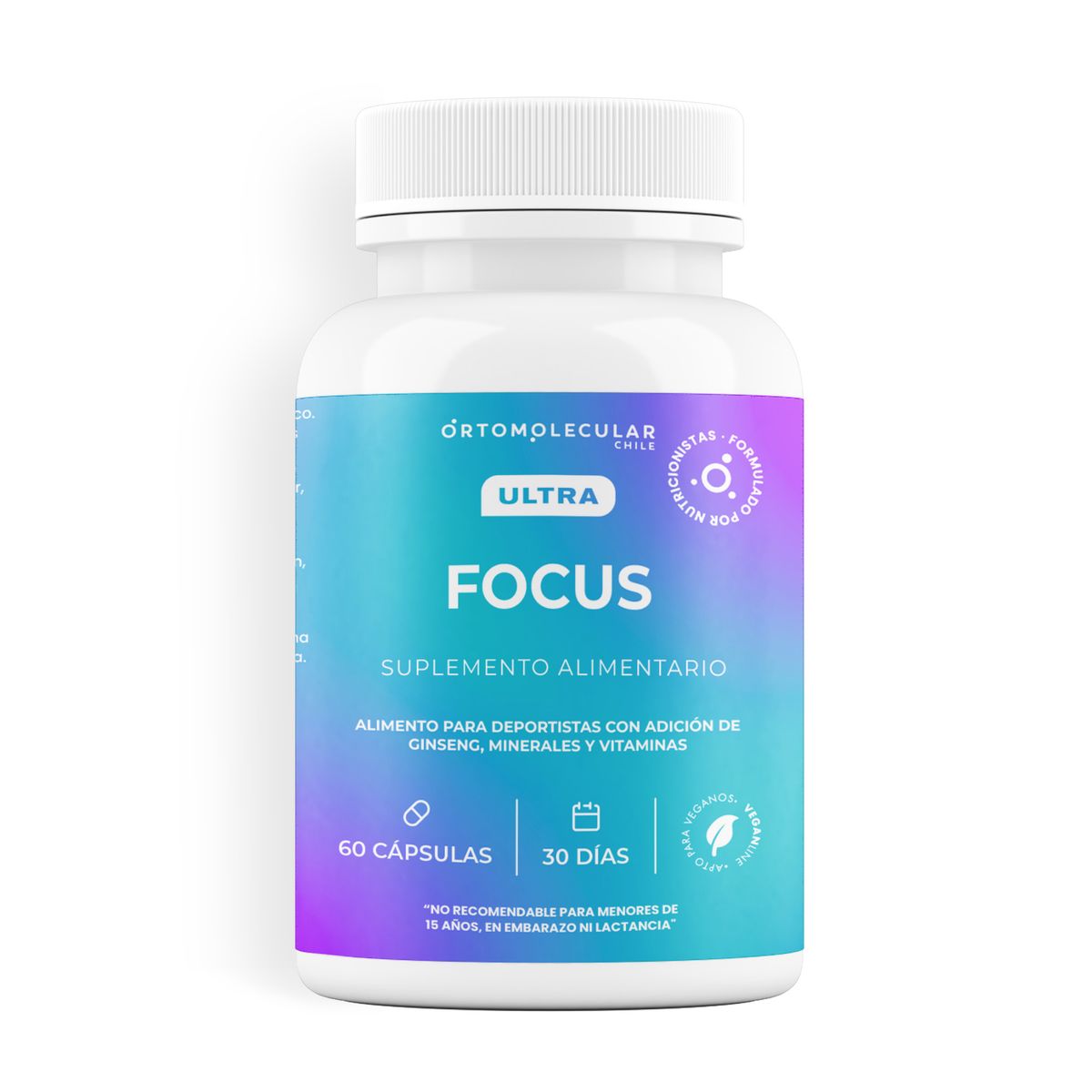 ORTOMOLECULAR - Ultra Focus Concetracion 60 Capsulas Ortomolecular