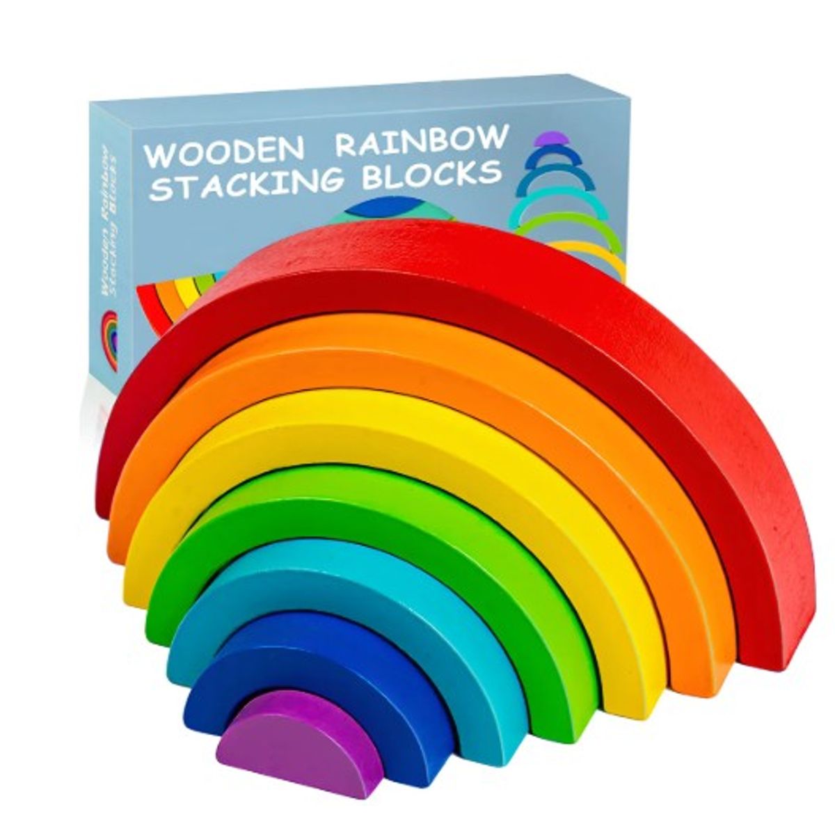 GENERICO - ARCOIRIS DE 6 PIEZAS DE MADERA