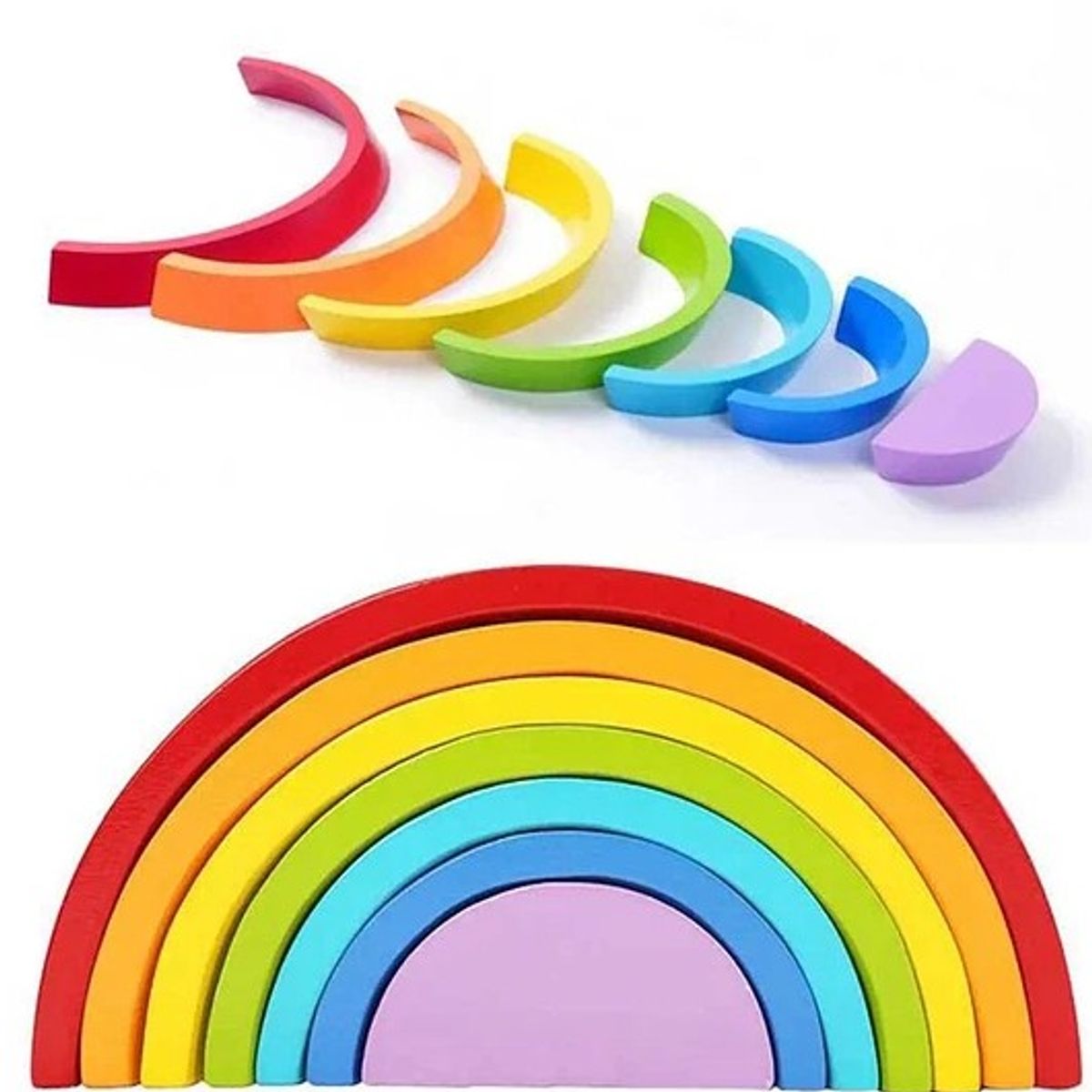 GENERICO - ARCOIRIS DE 6 PIEZAS DE MADERA