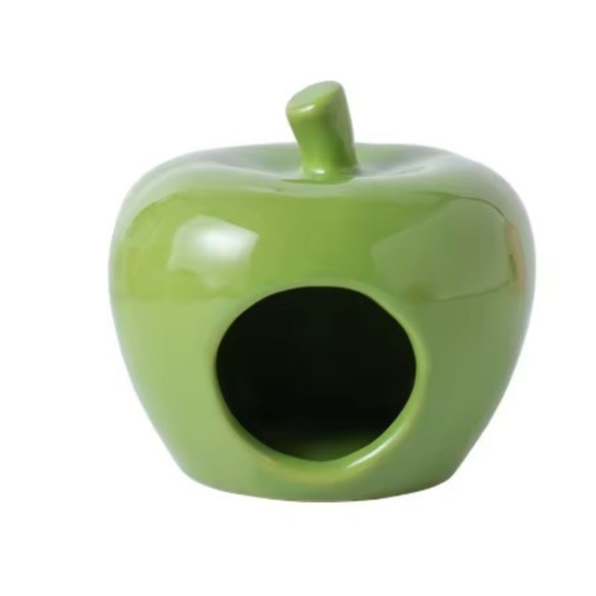 SUKEA - Refugio Fresco Cerámica Forma Manzana Para Hámster Verde