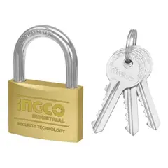INGCO - Candado De Bronce 30mm Con 3 Llaves DBPL0302 Dorado
