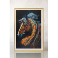 Cuadro Caballo con Cristales Moderno y Minimalista 40x60