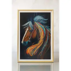 GENERICO - Cuadro Caballo con Cristales Moderno y Minimalista 40x60